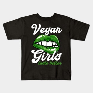 Vegan Girls Taste Better - Herbivore Gift Kids T-Shirt